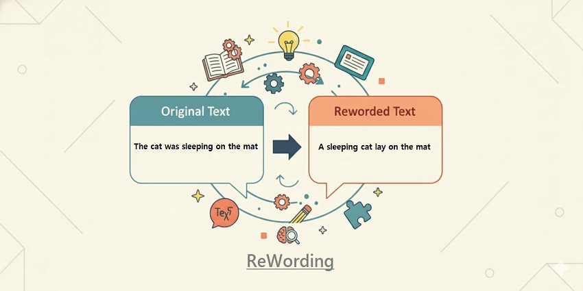 What is rewording definition and meaning